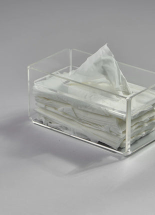 Zee Designs Plexi Glass Clear Bended Tissue Box
