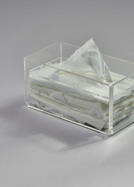Zee Designs Plexi Glass Clear Bended Tissue Box