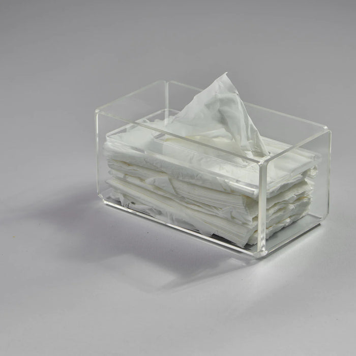 Zee Designs Plexi Glass Clear Bended Tissue Box