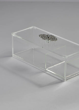Zee Designs Plexi Glass Plated Small 3-Compartment Box
