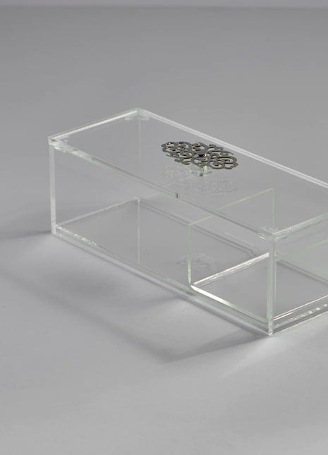 Zee Designs Plexi Glass Plated Small 3-Compartment Box