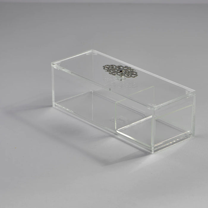 Zee Designs Plexi Glass Plated Small 3-Compartment Box