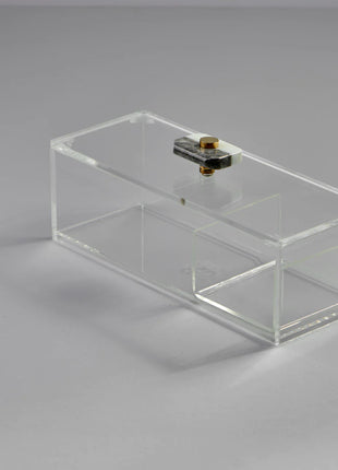 Zee Designs Plexi Glass Marble Knob Small 3-Compartment Box