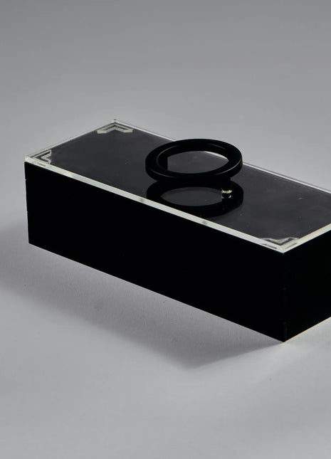 Zee Designs Plexi Glass Circular Knob Small 3-Compartment Box