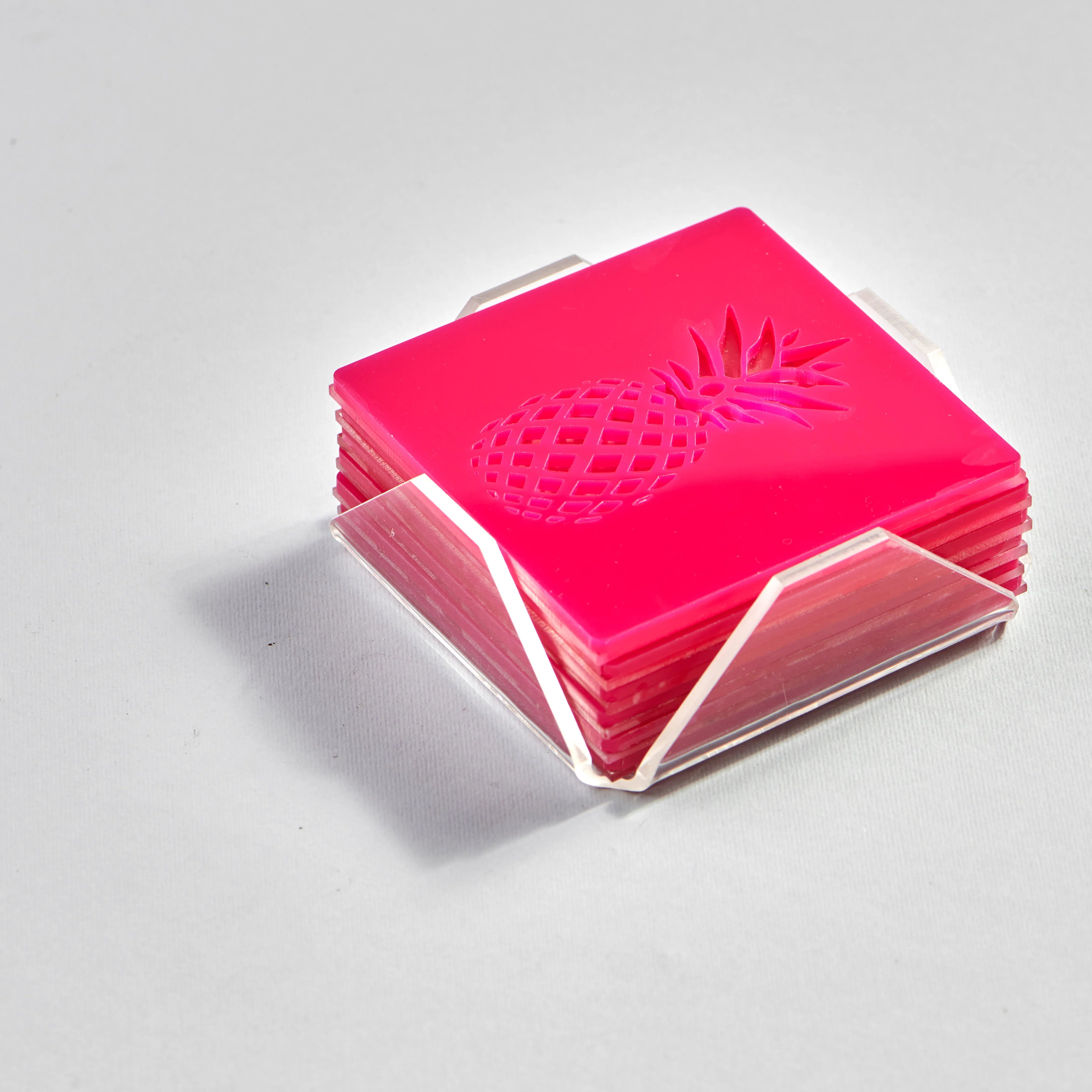 Zee Designs Plexi Glass Pineapple Coasters