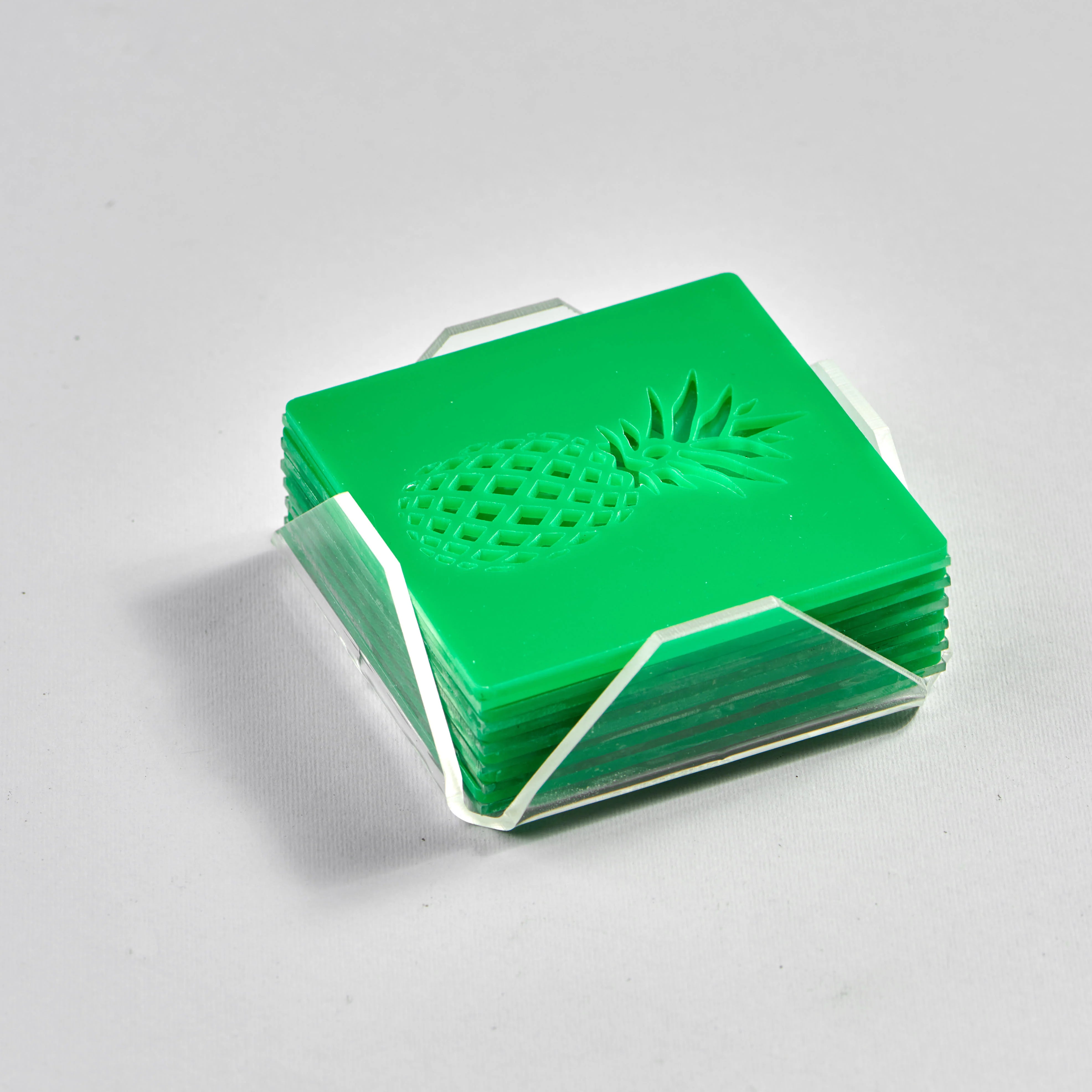 Zee Designs Plexi Glass Pineapple Coasters
