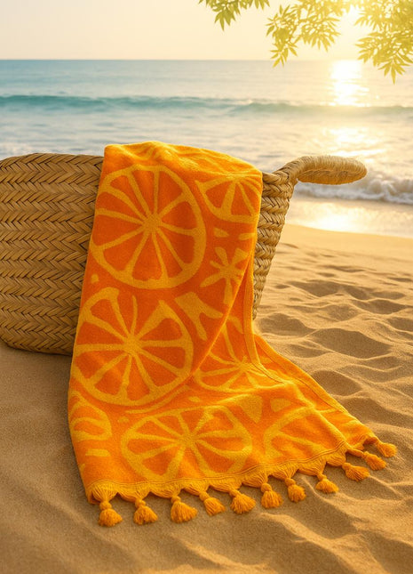 J Linens Beach Towel (Orange)