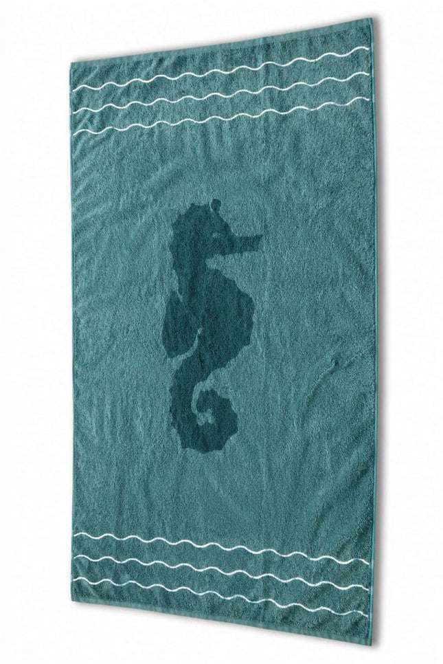 J Linens Sea horse beach towel