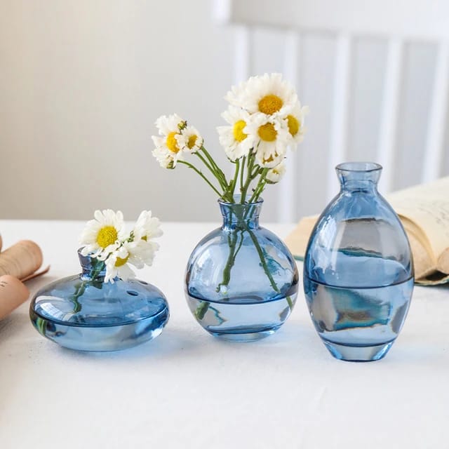 Cabin Corner Baby Blue Pyrex Vase Set (3Pcs)