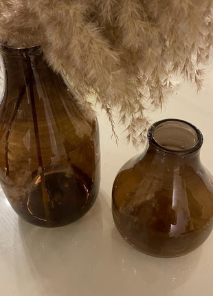 Cabin Corner Brown Vase Set (2Pcs).