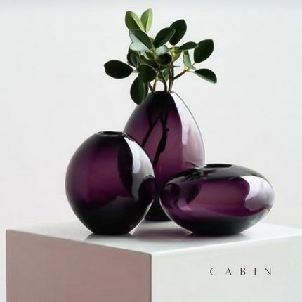 Cabin Corner Burgundy Vase Set (3Pcs)