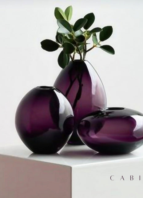 Cabin Corner Burgundy Vase Set (3Pcs)