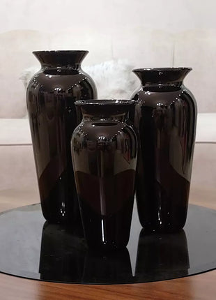 Cabin Corner Black Vase Set (3 Pcs)