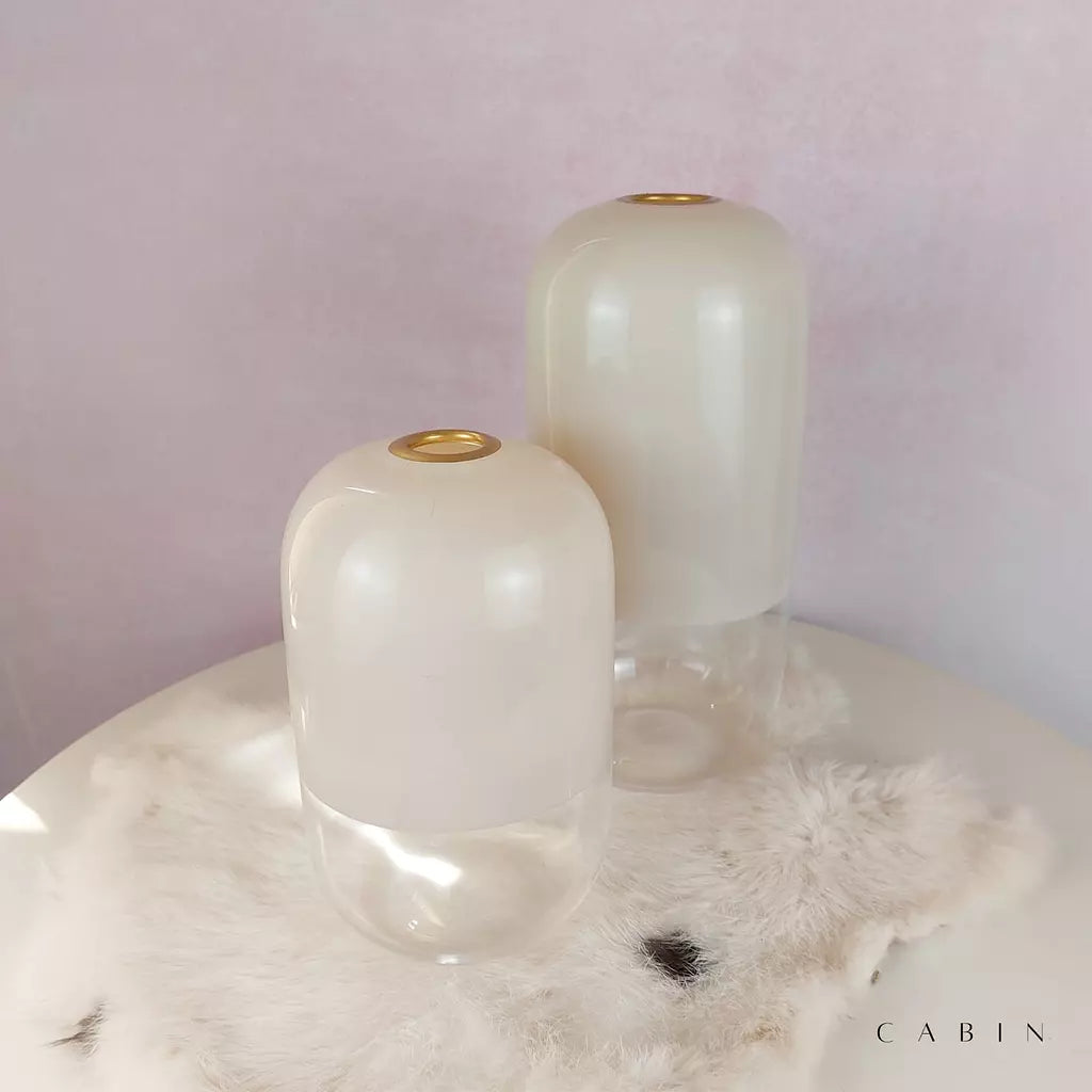 Cabin Corner Creamy Vase Set (2Pcs)