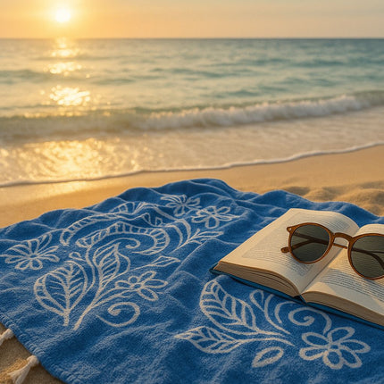 J Linens Beach Towel (Blue)(Light weight)
