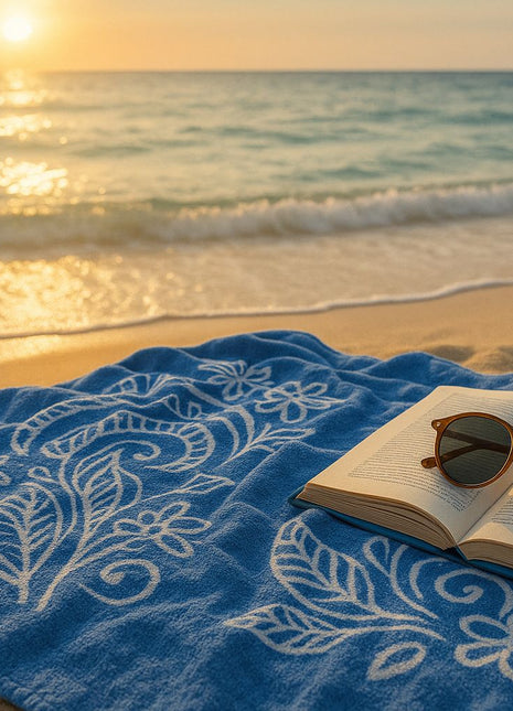 J Linens Beach Towel (Blue)(Light weight)