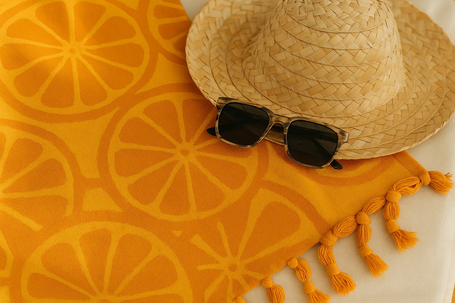 J Linens Beach Towel (Orange)