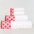 J Linens Red Stars Large Set