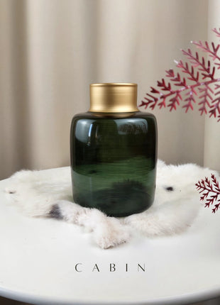 Cabin Corner Emerald Green with Gold Plated Neck