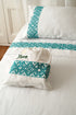 J Linens Embroidery Geometric Flat Sheet Set