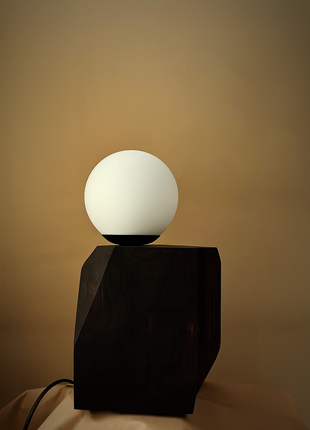 Pots N' Objects Base Block Ebony  - Natural Wood Color