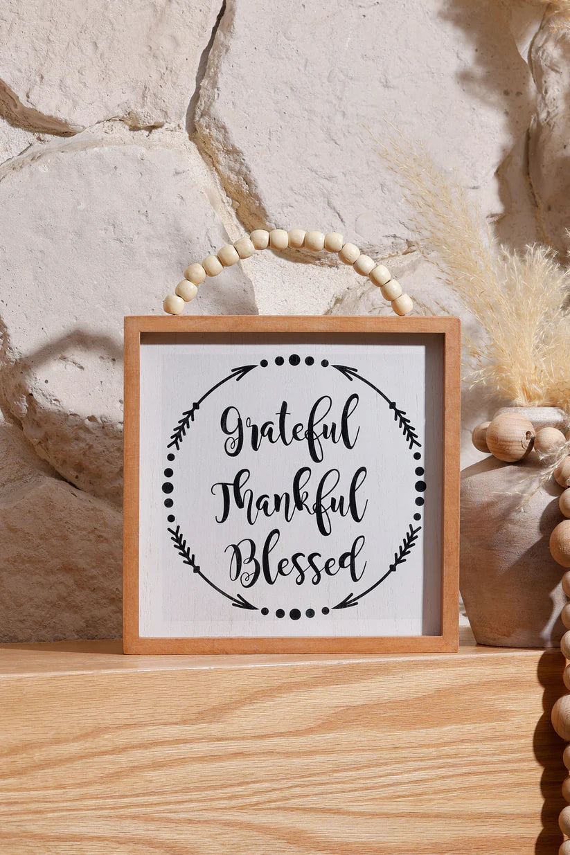 The Words Co Grateful, Thankful, Blessed Frame