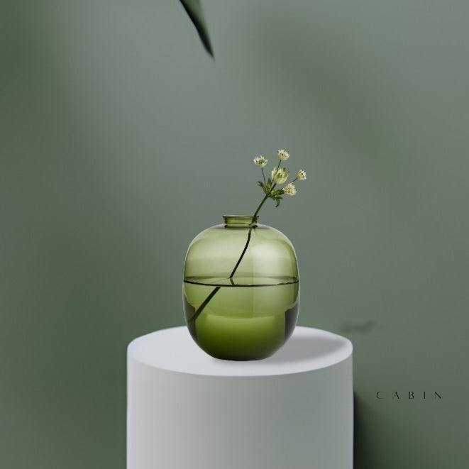 Cabin Corner Green Vase.