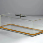 Transparent Tray with Gold Frame / Grey Marble Knob