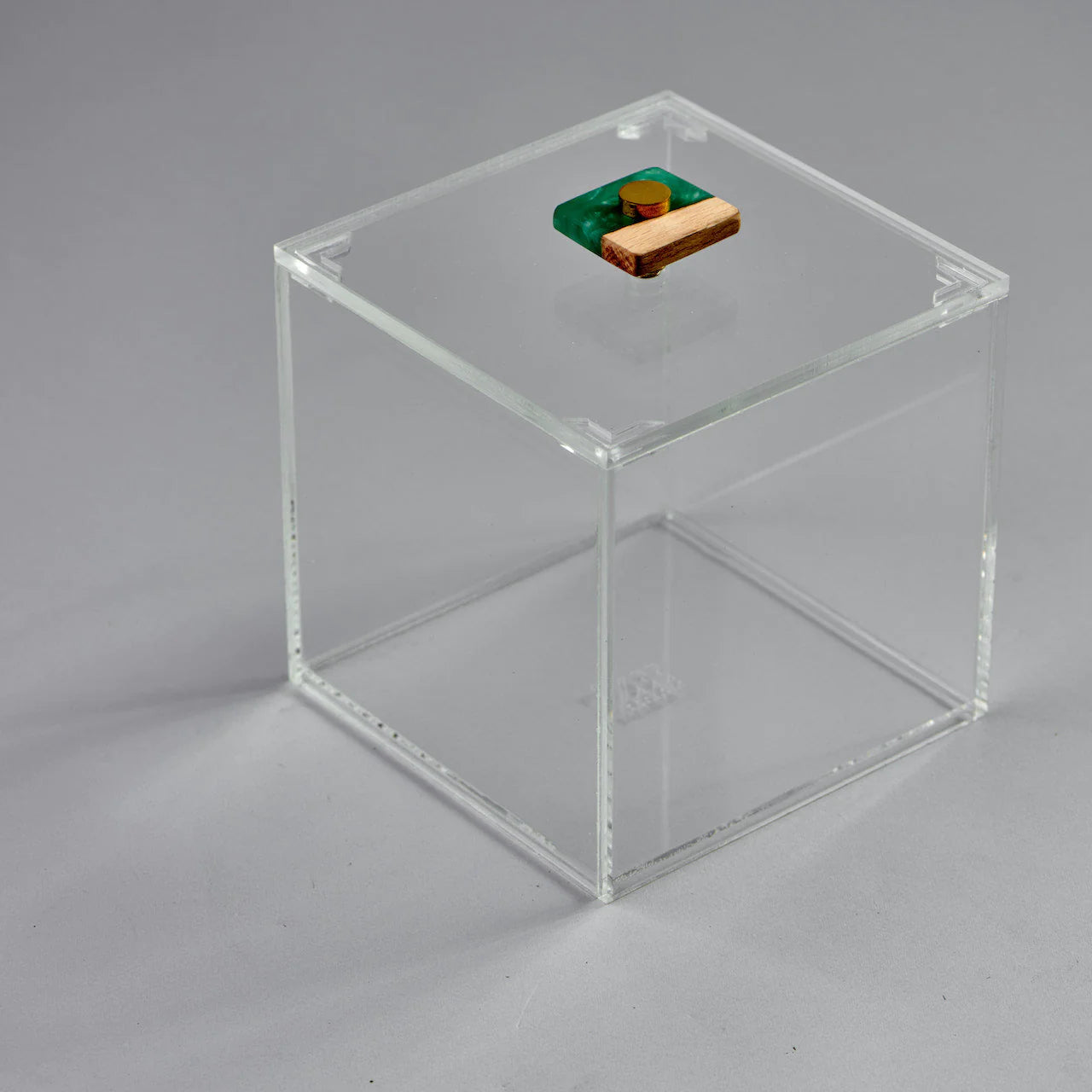 Zee Designs Plexiglass Resin Squared Box