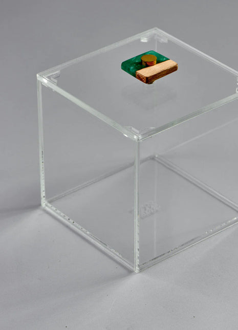 Zee Designs Plexiglass Resin Squared Box