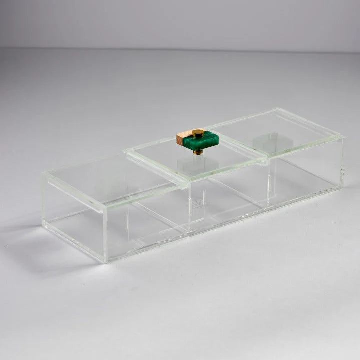 Zee Designs Resin Large 3-Compartments Box