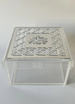 Zee Designs Plexi Glass Moroccan Ramadan Kareem Squared Box