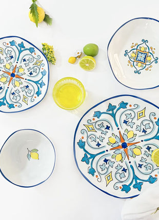 FM Little Lemon Organic Round Dinnerware Set 24 Pcs