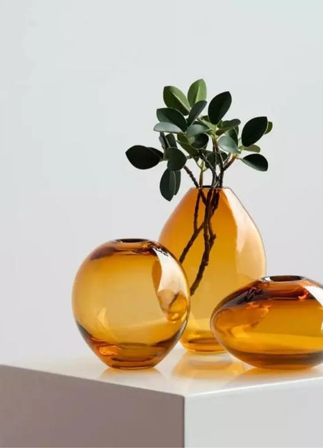 Cabin Corner Orange Vase Set (3Pcs)