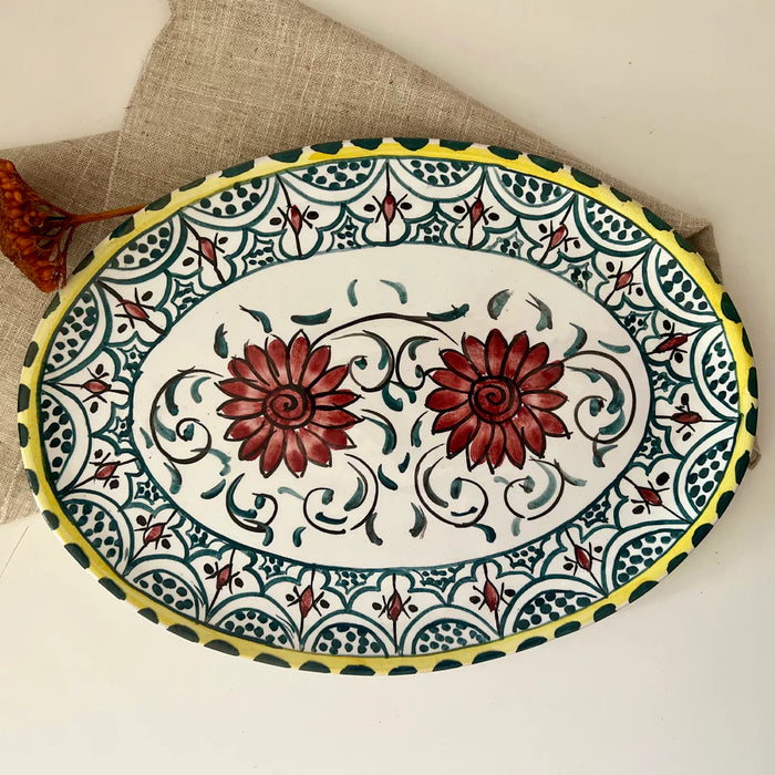 Khan Elsaada Portaleza Oval Flat Serving Platter