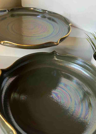 Khan Elsaada Aurum Round Pasta Serving Platter