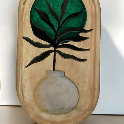 Wasl Boho Hand Painted Oval Tray
