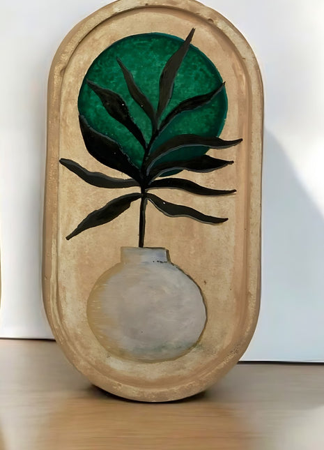 Wasl Boho Hand Painted Oval Tray