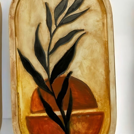 Wasl Boho Hand Painted Oval Tray