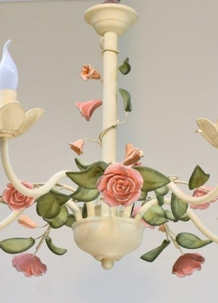 T.Art Gallery 5 Lamps Rose Chandelier