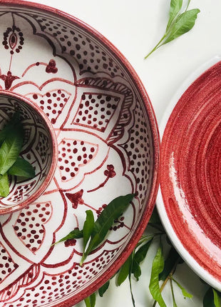 Khan Elsaada Marrakesh Round Pasta Platter