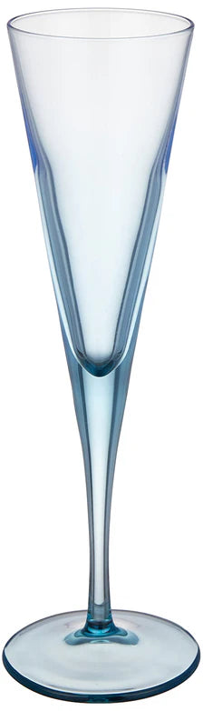 Pasabahce V-Line Champagne Flute Glass - Blue, 150ml