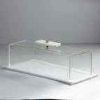 White Tray with White Frame / White Marble Knob