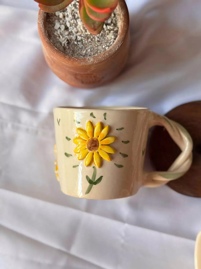 Piece of Sara Sunflower Shines Mug