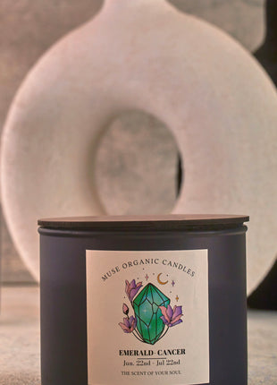 MUSE ORGANIC CANDLES CANCER - EMERALD 380 g)