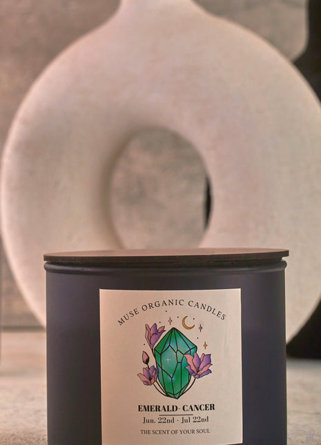 MUSE ORGANIC CANDLES CANCER - EMERALD 380 g)
