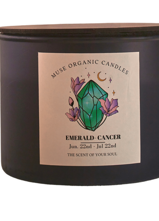 MUSE ORGANIC CANDLES CANCER - EMERALD 380 g)