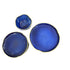 Pottery Dark Blue Set with Gold Rim