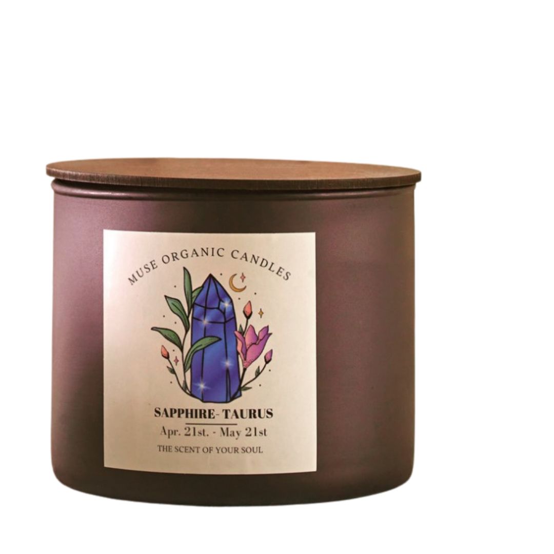 MUSE ORGANIC CANDLES TAURUS - SAPPHIRE (380 g)