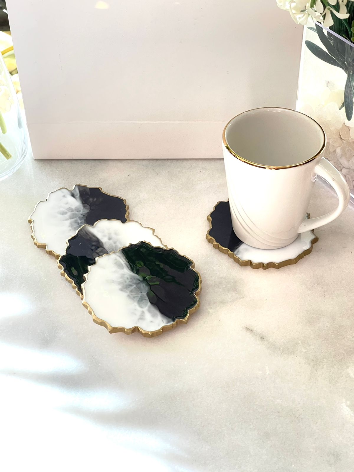 Asha's Set of 4 Resin Coasters